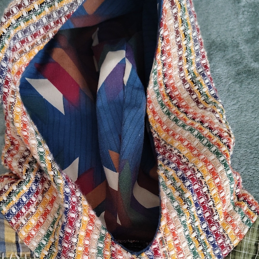 Patchwork Hooded Sweater - Multicolor - image 5